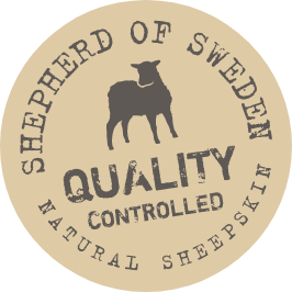 Shepherd of Sweden, natural Sheepskin. Quality controlled.